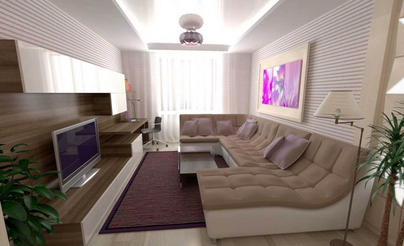 Горка для гостинной с рабочим столом фото №1