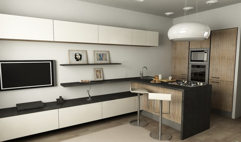 Горка с фасадами белого цвета фото №1