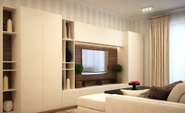 Горка для гостиной бежевого цвета фото №3