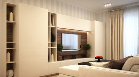 Горка для гостиной бежевого цвета