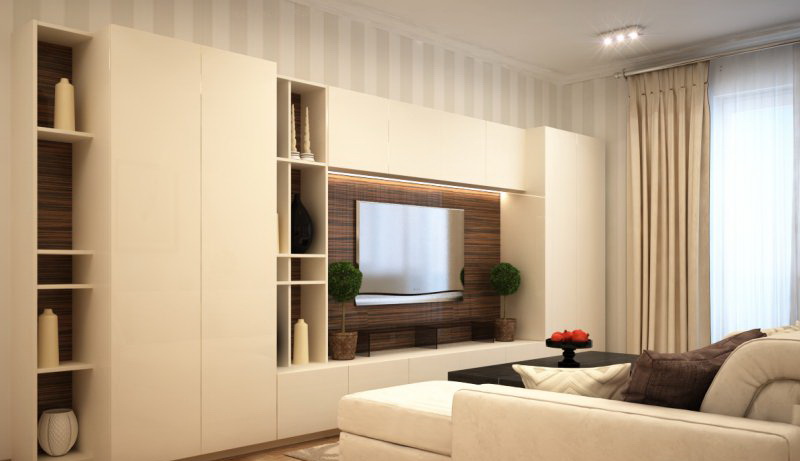 Горка для гостиной бежевого цвета фото №1