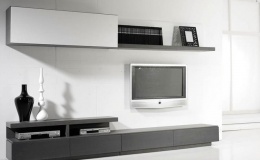 Стенка для гостиной с открытыми полками фото №4