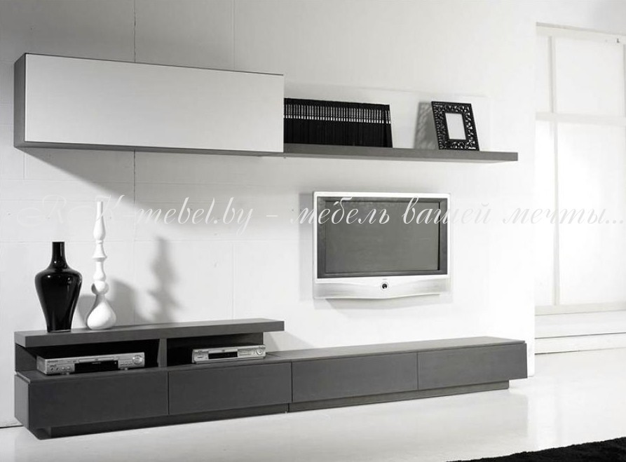 Стенка для гостиной с открытыми полками фото №1