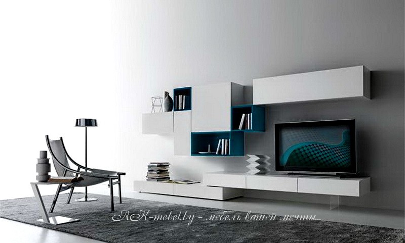 Стенка для гостиной белого цвета фото №1