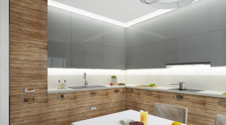 Кухня из пластика угловая