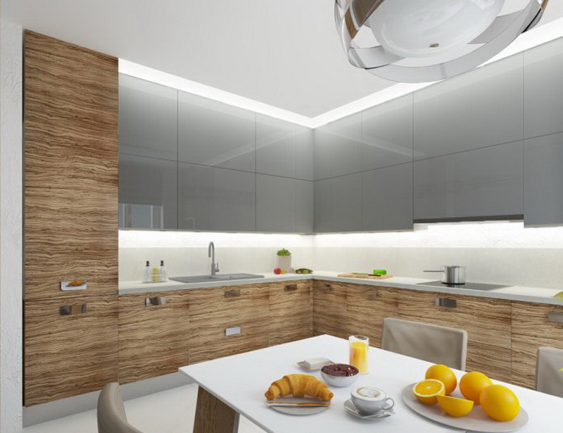 Кухня из пластика угловая фото №1