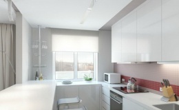 Кухня из пластика белая фото №3