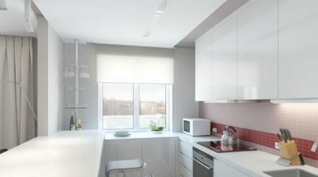 Кухня из пластика белая