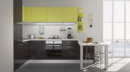 Кухня из пластика угловая