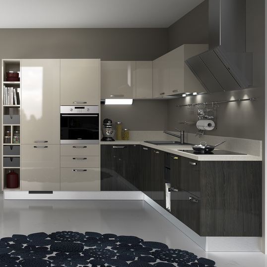 Кухня из пластика угловая фото №1