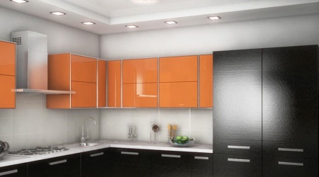 Кухня из пластика угловая