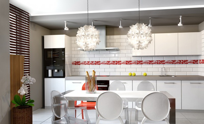 Кухня из пластика белая фото №1