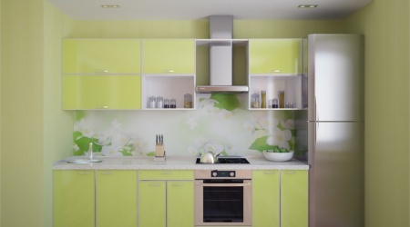 Кухня из пластика зеленая