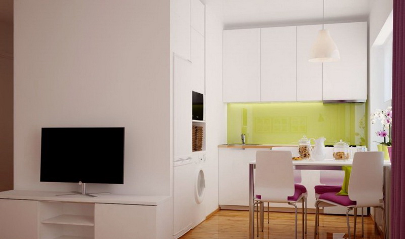 Маленькая кухня из мдф белая фото №1