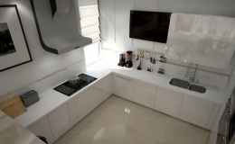 Кухня из мдф угловая белая фото №5