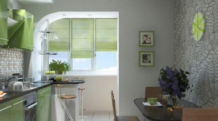 Кухня из пластика зеленый глянец