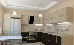 Кухня из пластика коричневая фото №1