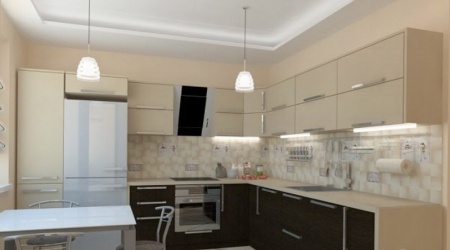 Кухня из пластика коричневая