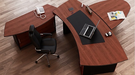 Офисный стол темный