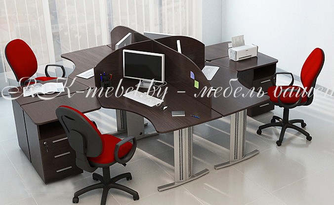 Мебель для персонала темного цвета фото №1