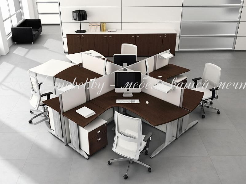 Офисная мебель для четырех человек фото №1