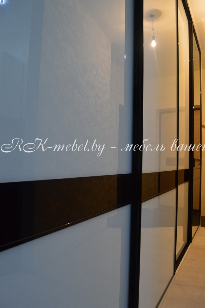 Шкаф-купе белый лакобель фото №2