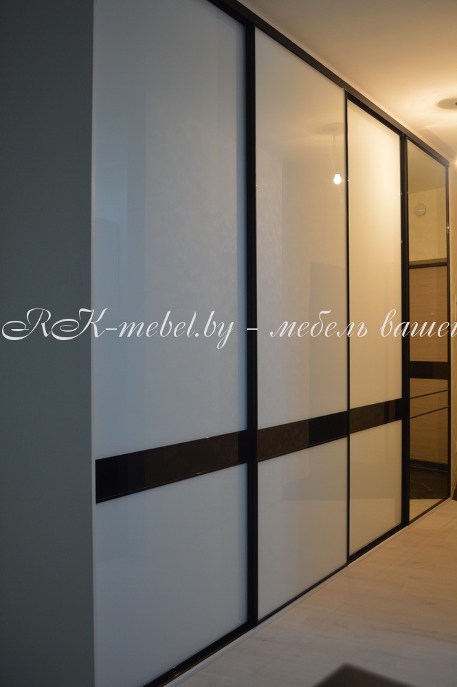 Шкаф-купе белый лакобель фото №3